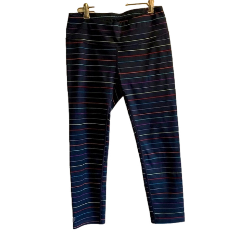 𝅺ATHLETA striped, size small women’s leggings.